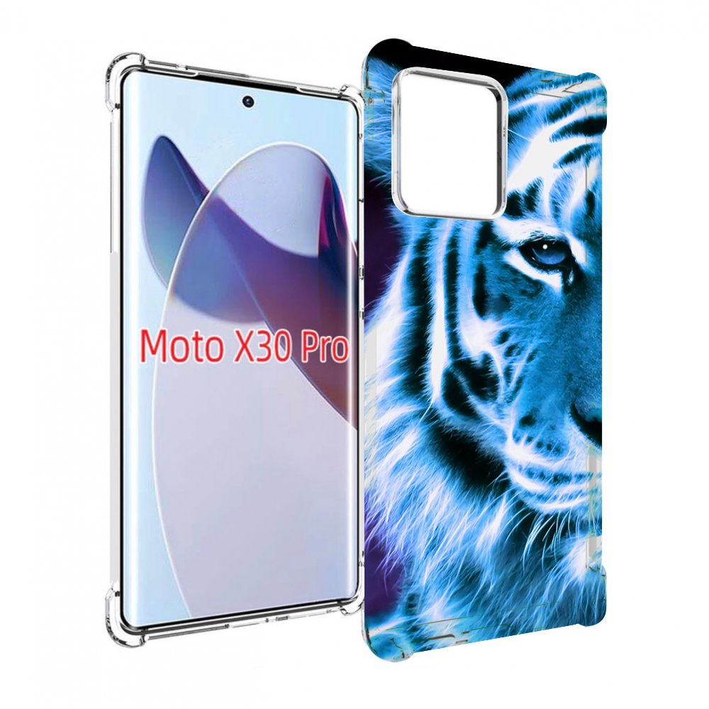 

Чехол MyPads Половина-тигра мужской для Motorola Moto X30 Pro, Прозрачный, Tocco