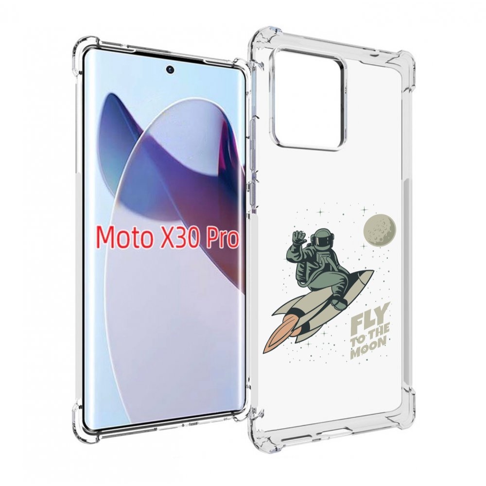 

Чехол MyPads Полет-на-Луну для Motorola Moto X30 Pro, Прозрачный, Tocco