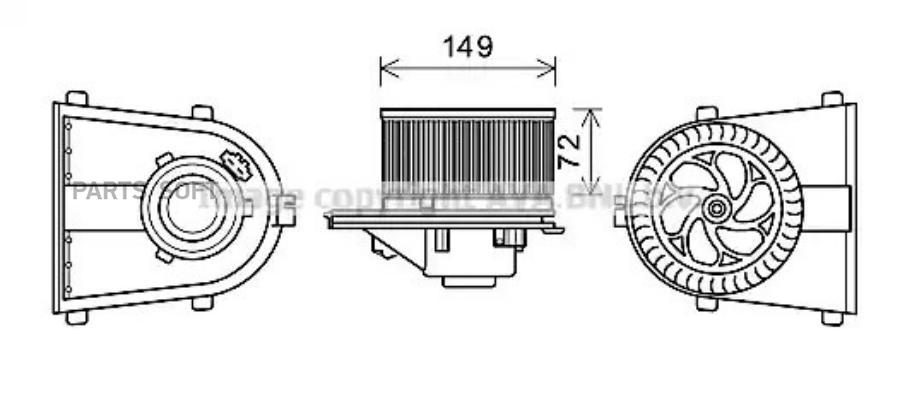 Вентилятор отопителя VW Bora/Bora Variant/Golf IV 95>13 Skoda Octavia I/Octavia I Combi 96