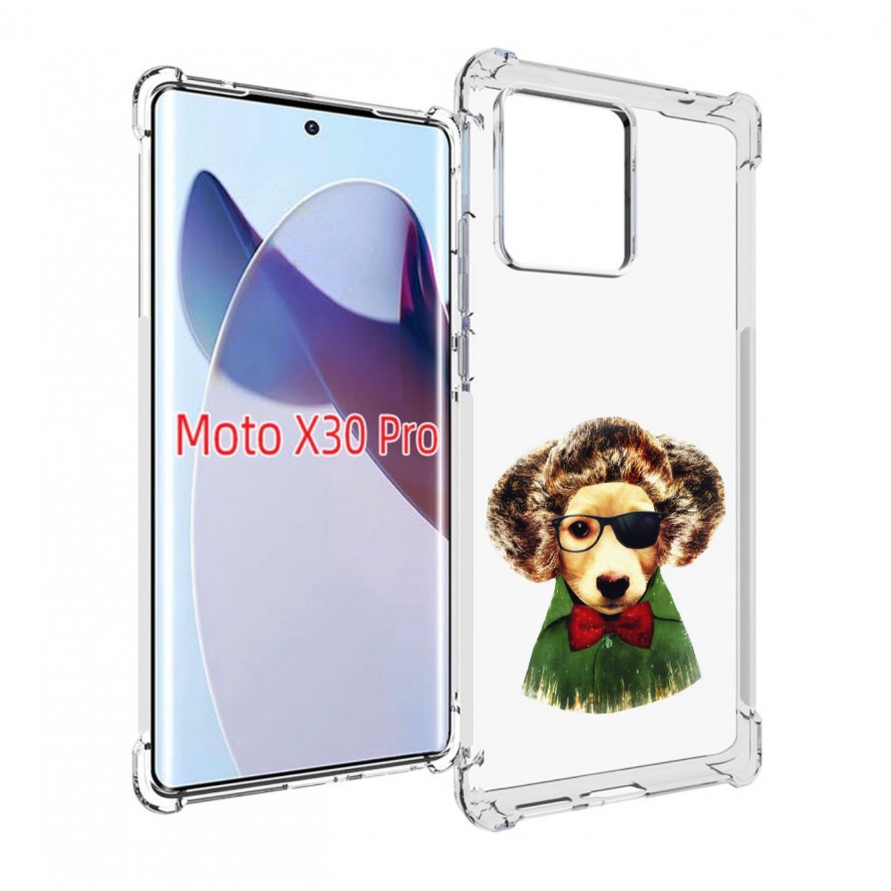 

Чехол MyPads Пес в бабочке для Motorola Moto X30 Pro, Прозрачный, Tocco