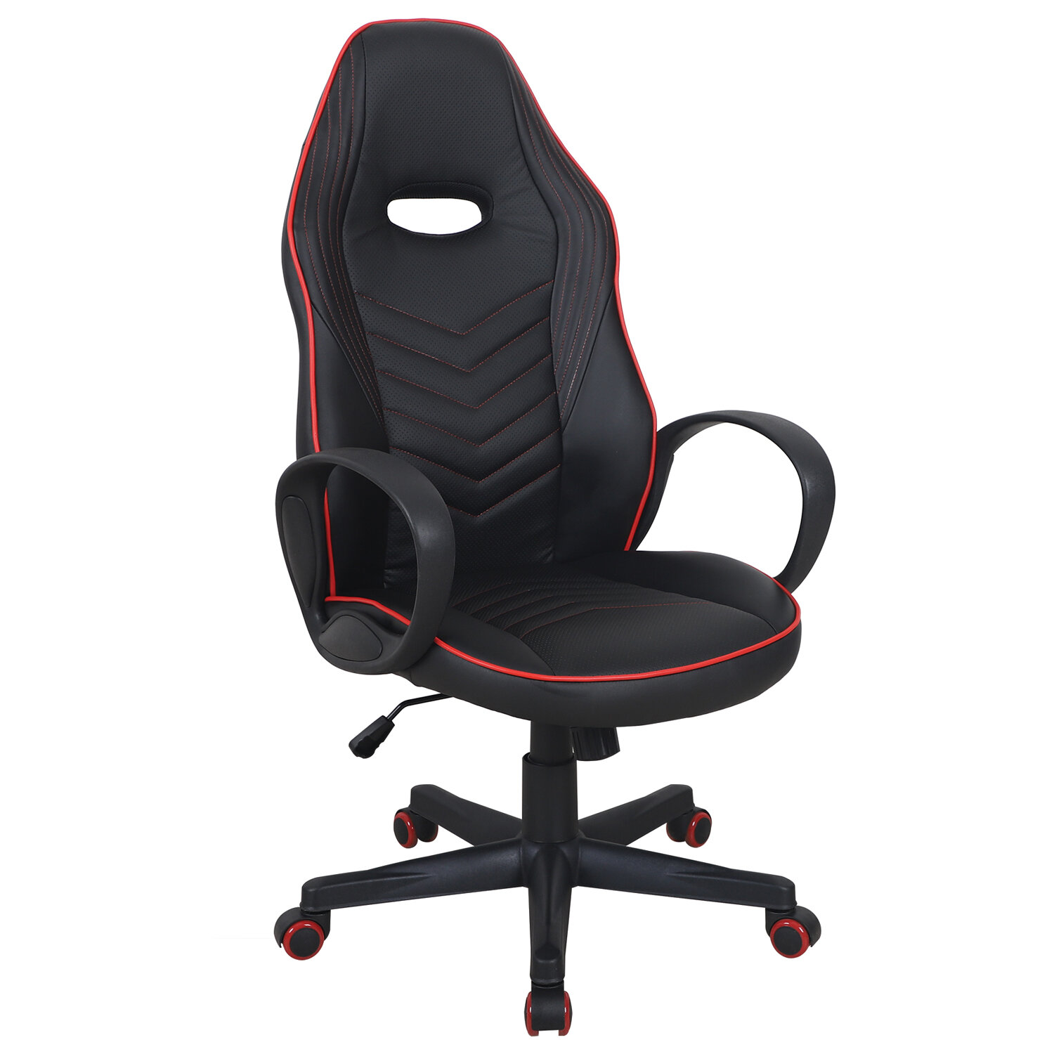 

Кресло компьютерное BRABIX "Flame GM-004", экокожа, черное/красное, 532499, Черный;красный