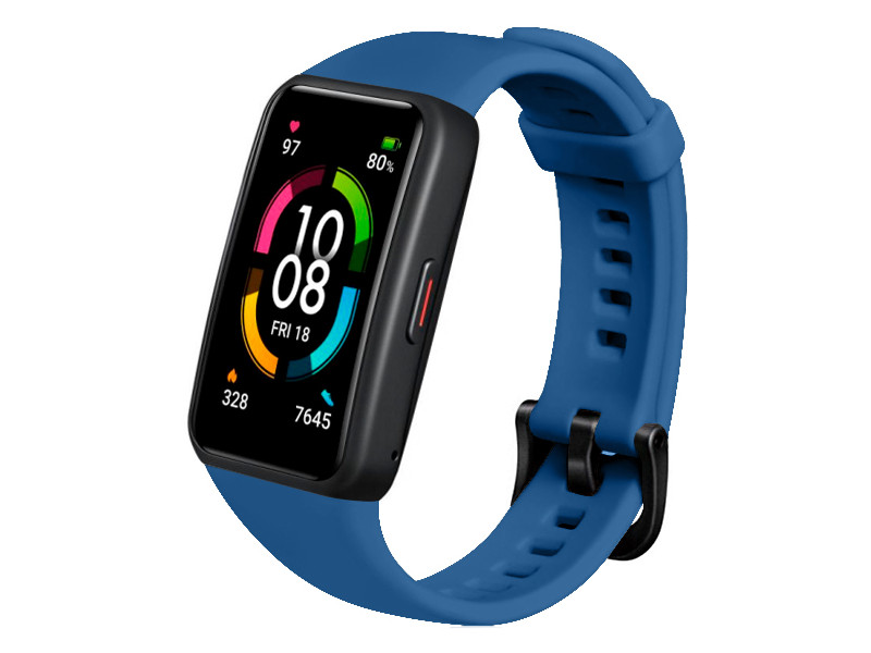 

Ремешок DF для Honor Band 6 Silicone Blue hwClassicband-04, Honor Band 6