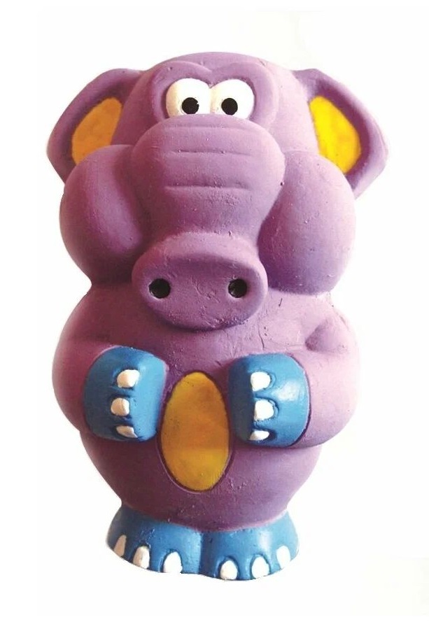 Игрушка-пищалка для собак Lilli Pet Веселый слон, фиолетовый, 11.5 см