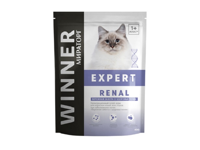 Сухой корм Мираторг EXPERT RENAL для взрослых кошек, 0,4 кг