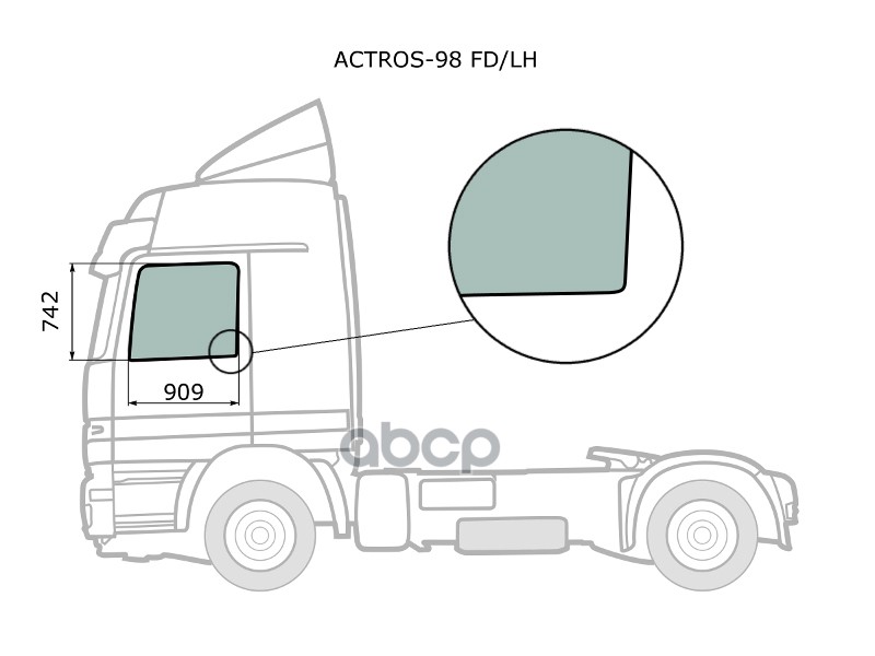 

Стекло Переднее Левое Опускное Mercedes-Benz Actros Truck 96-11 Xyg Арт. Actros-98 Fd/Lh