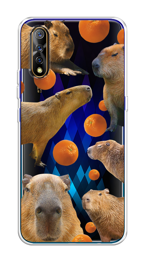 

Чехол на Vivo iQOO Neo/V17 Neo "Капибара и апельсины", Бежевый;оранжевый, 262050-1
