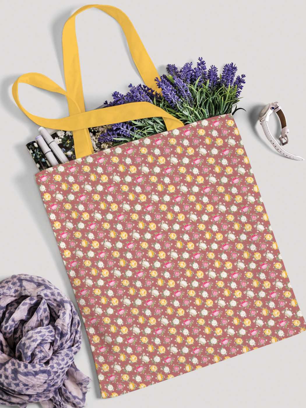 

Сумка-шоппер женская JoyArty bsh_258456, коричневый/розовый/желтый, bsh_258456