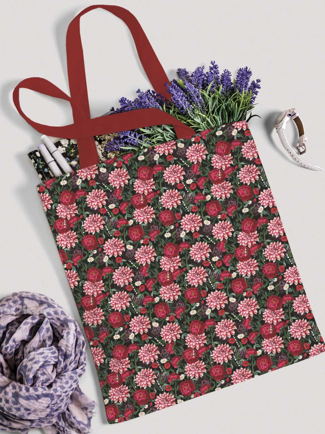 

Сумка-шоппер женская JoyArty bsh_262040, розовый/черный/красный, bsh_262040