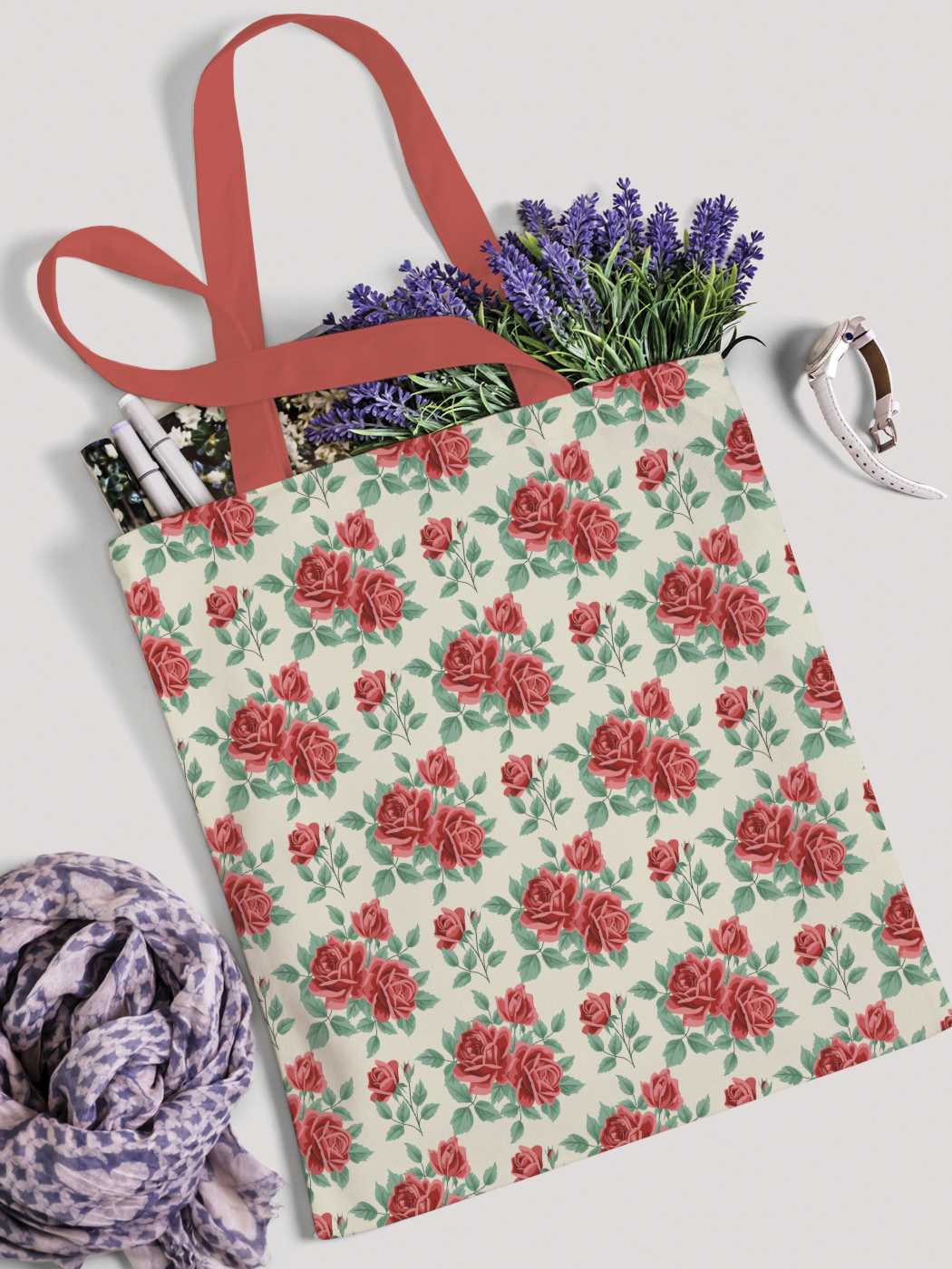 

Сумка-шоппер женская JoyArty bsh_50161, красный/зеленый, Белый, bsh_50161