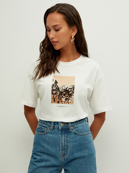 

Футболка женская ZARINA 2265570470 белая XL, 2265570470