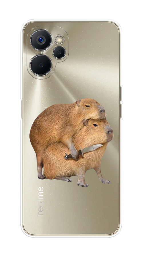 

Чехол на Realme 9i 5G/10T 5G "Капибара с ножом", Бежевый, 2514050-1