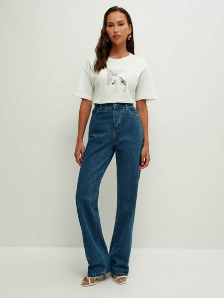 

Футболка женская ZARINA 2265570470 белая L, 2265570470