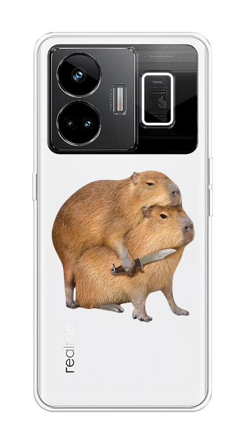 

Чехол на Realme GT Neo 5 5G/Realme GT3 "Капибара с ножом", Бежевый, 2513750-1