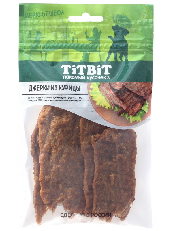 фото Лакомство для собак titbit, курица, 70г