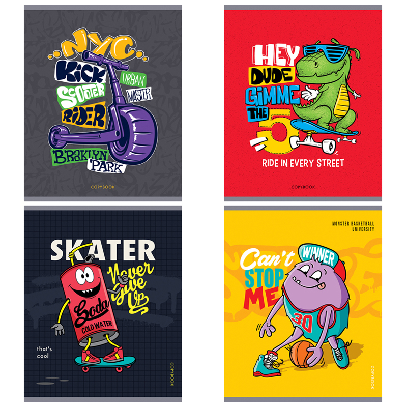 

Тетрадь 48л., А5, клетка ArtSpace Стиль. Bright prints, (10шт.)