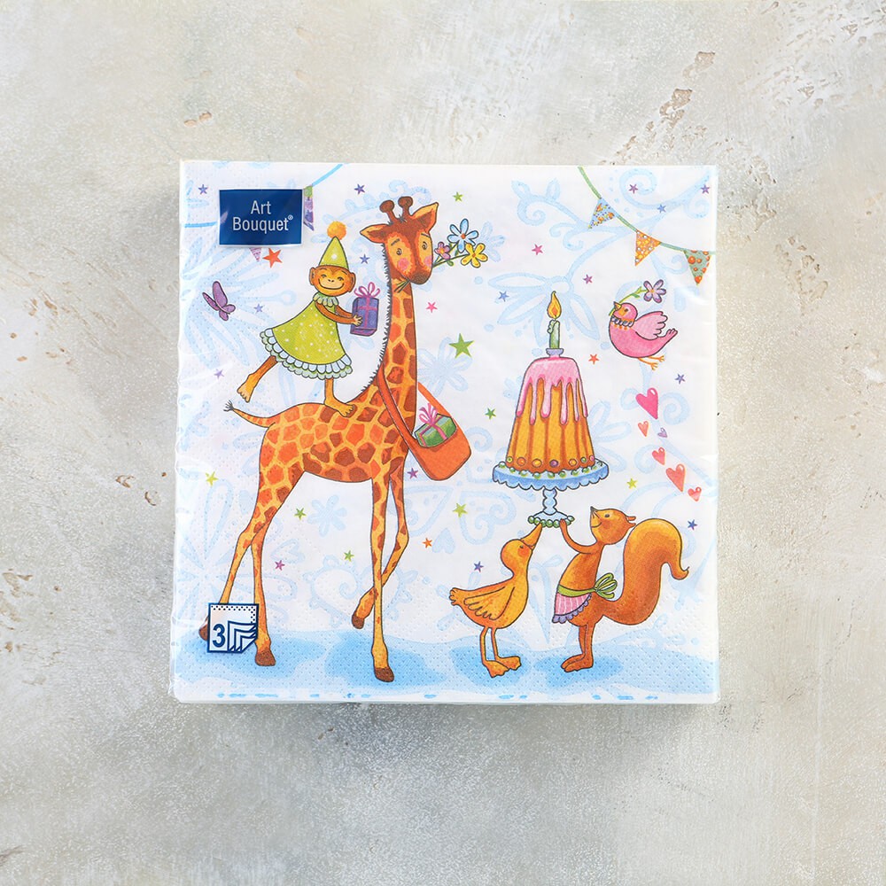 Салфетки бумажные Art Bouguet Шапито трехслойные 33х33 см 20 шт.