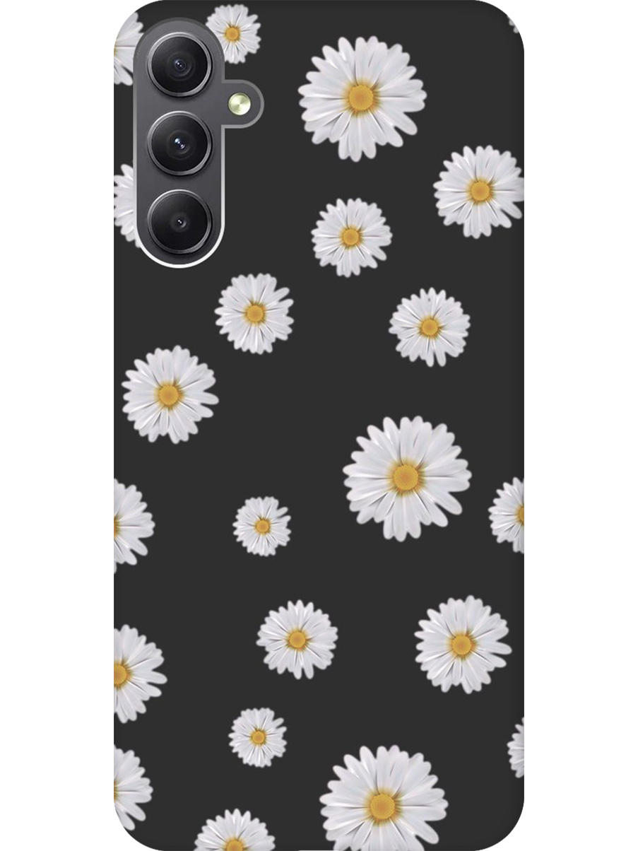 

Силиконовый чехол на Samsung Galaxy A34 5G с принтом "Ромашки" матовый черный, Черный;прозрачный;серый, 769297521