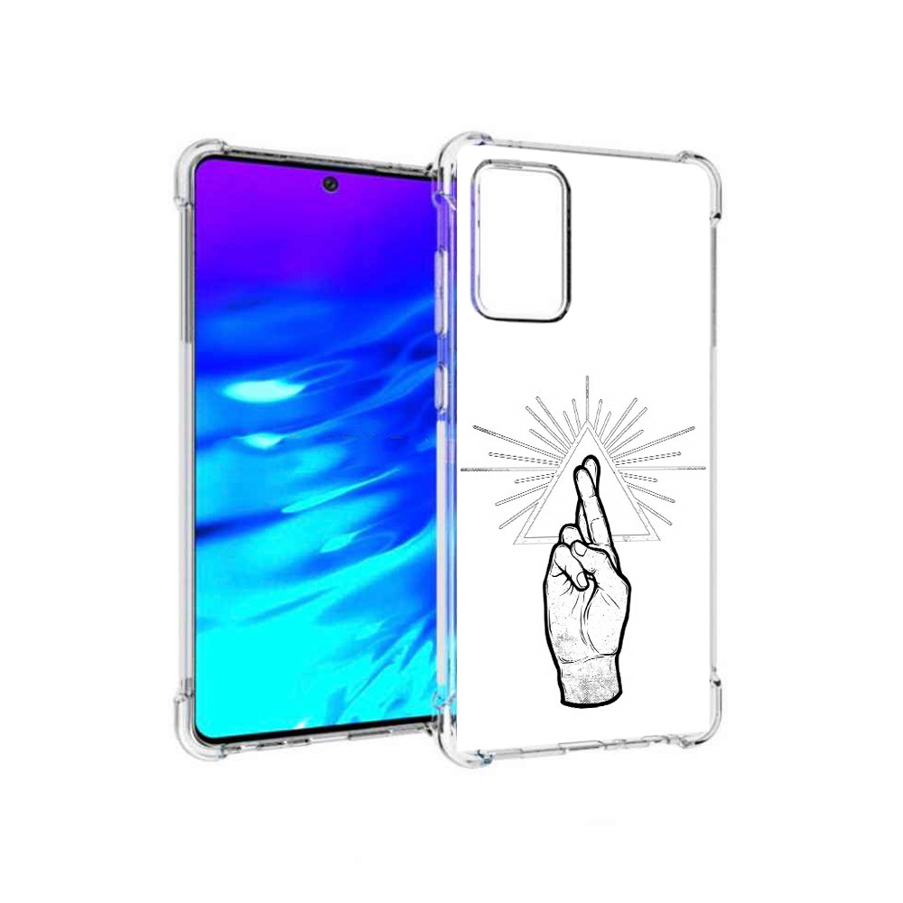 Чехол MyPads Tocco для Samsung Galaxy A72 черно белая рука (PT158633.553.681)