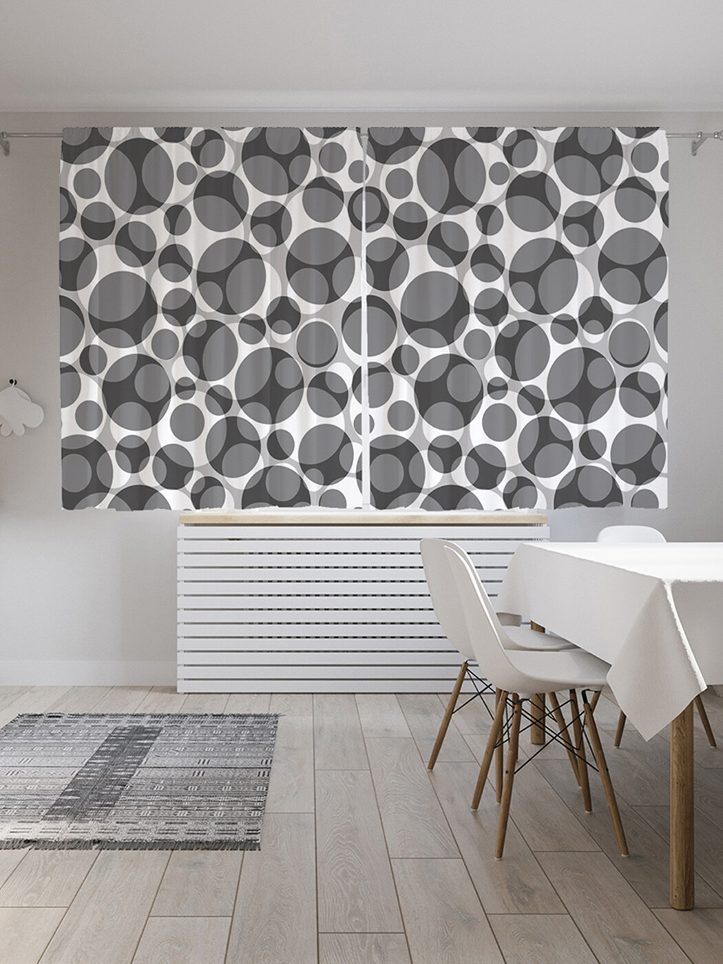 

Фотошторы короткие JoyArty Сферический дождь, сатен, 290x180 см