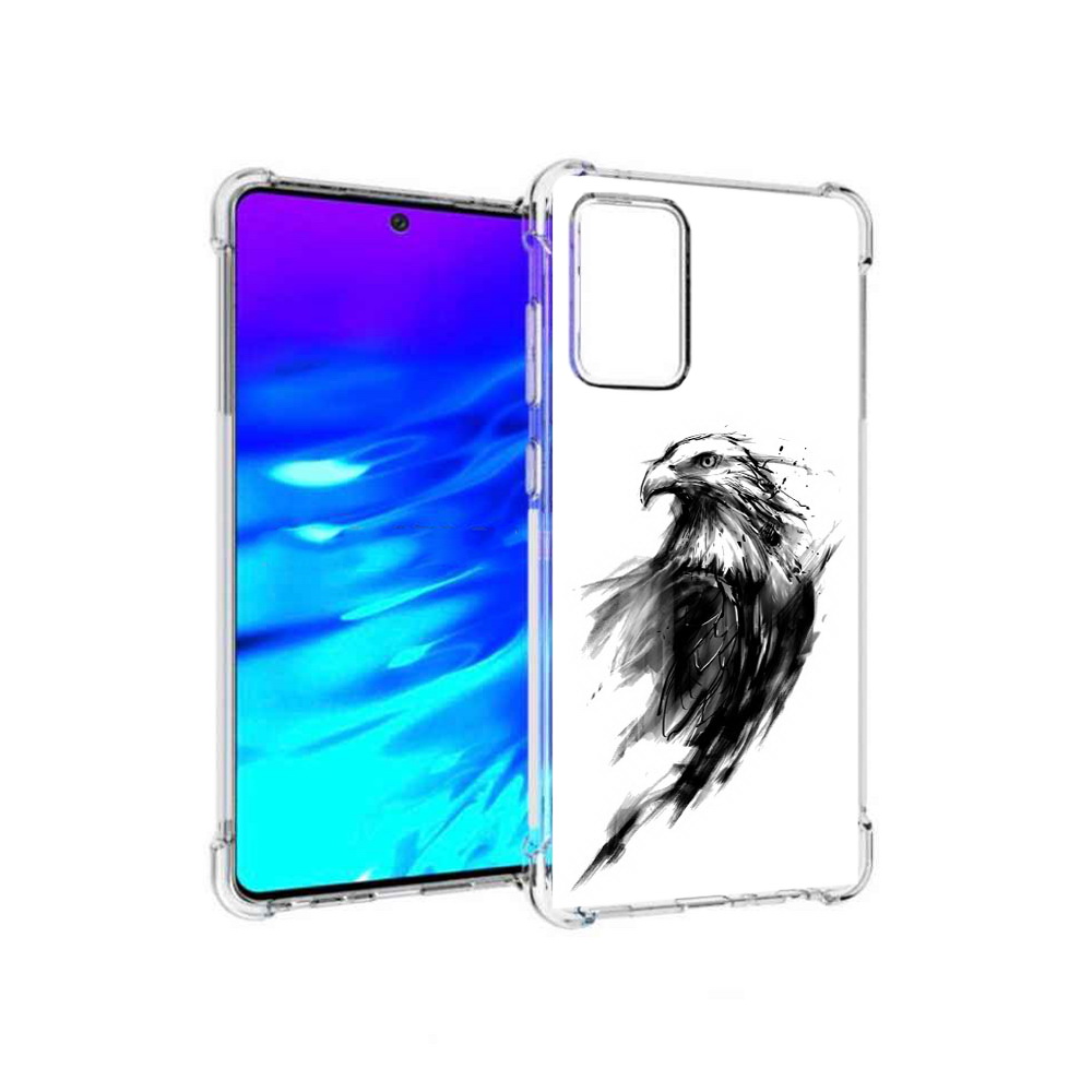 

Чехол MyPads Tocco для Samsung Galaxy A72 чб птица (PT158633.553.670), Прозрачный, Tocco