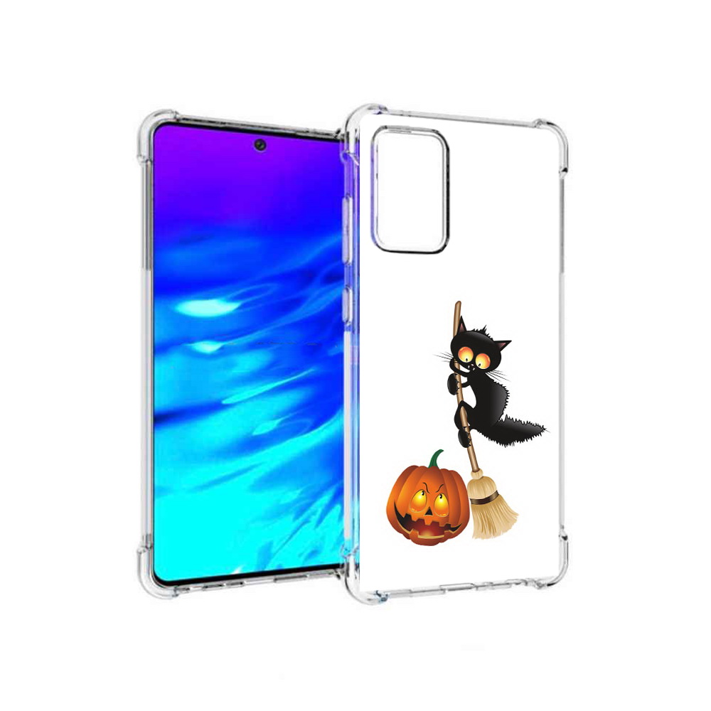 Чехол MyPads Tocco для Samsung Galaxy A72 хэлуинский котик (PT158633.553.667)