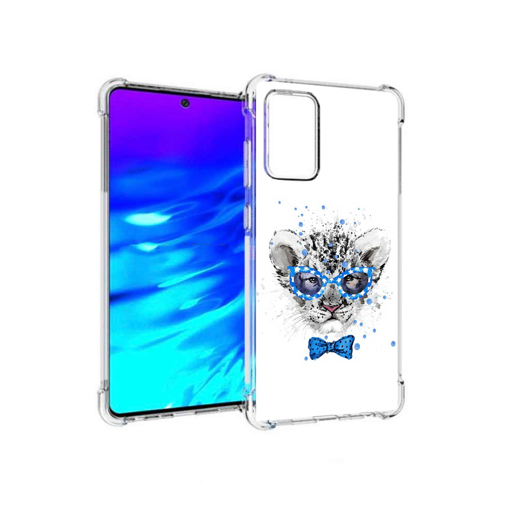 

Чехол MyPads Tocco для Samsung Galaxy A72 тигренок с бабочкой (PT158633.553.642), Прозрачный, Tocco