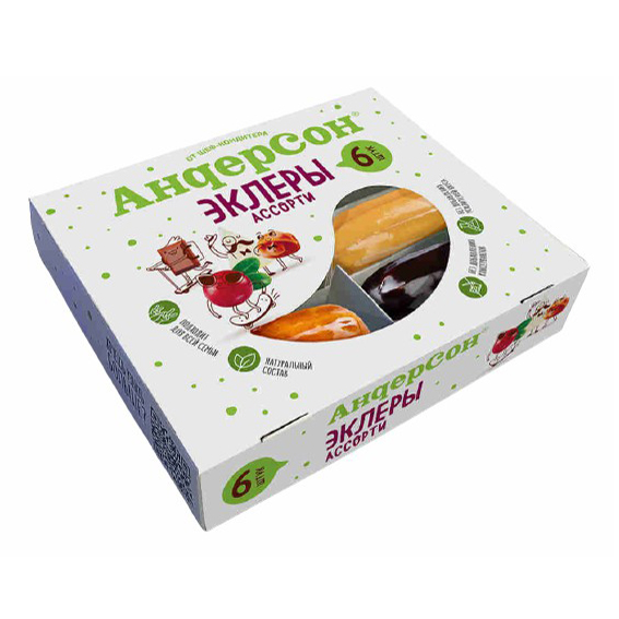 

Пирожные АндерСон Эклеры ассорти 180 г