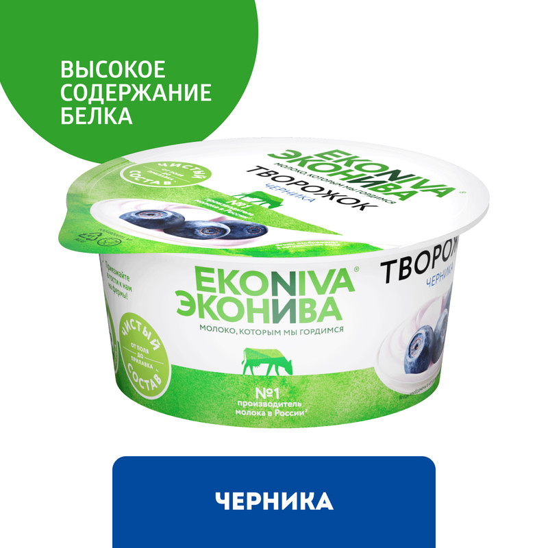 Творожок ЭкоНива с черникой 5%, 125 г