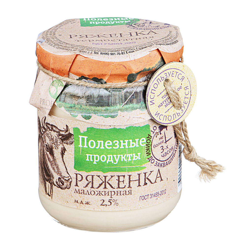 

Ряженка Полезные Продукты 2,5% БЗМЖ 250 мл