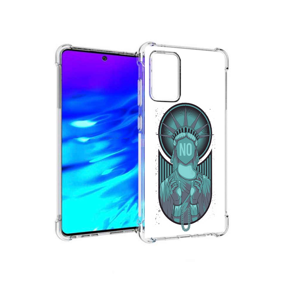 

Чехол MyPads Tocco для Samsung Galaxy A72 статуя свободы зеленый (PT158633.553.623), Прозрачный, Tocco