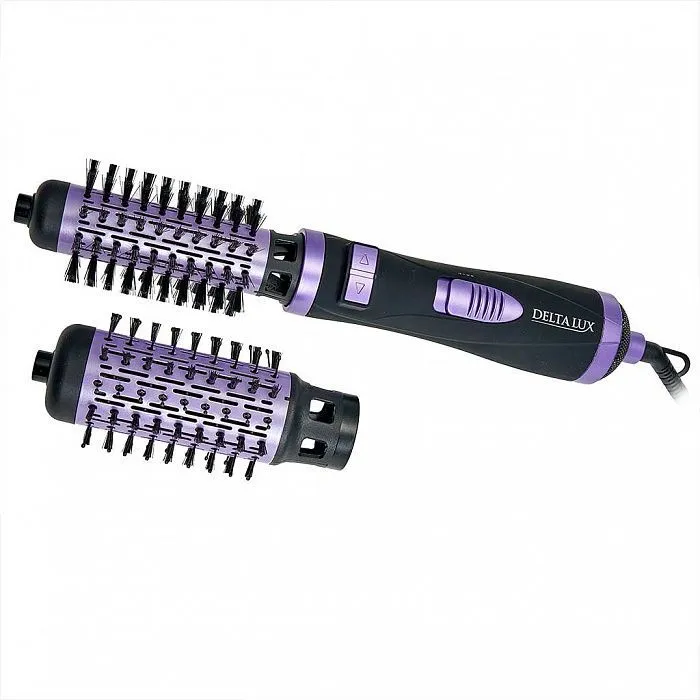 

Фен-щетка Delta Lux DL-0443R 1000 Вт черный; фиолетовый, DL-0443R