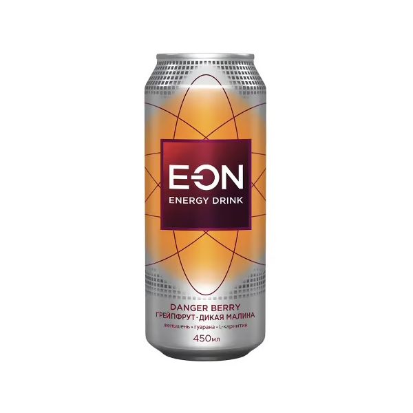 Напиток энергетический E-ON Danger Berry грейпфрут-дикая малина газированный 0,45 л