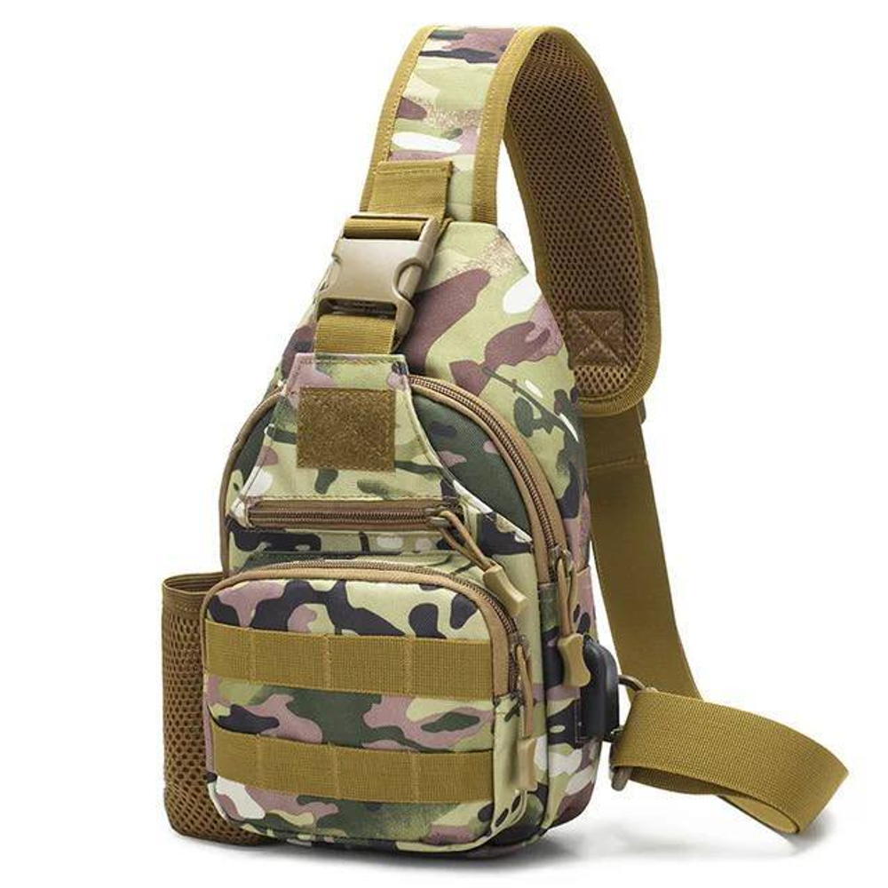 

Тактическая плечевая сумка / мультикам, Зеленый;коричневый, Tactical Bag