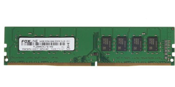 

Оперативная память Foxline DDR4 16Gb 2666MHz pc-21300 CL 19 (FL2666D4U19S-16G), FL2666D4U19S-16G DDR4 16ГБ 2666МГц