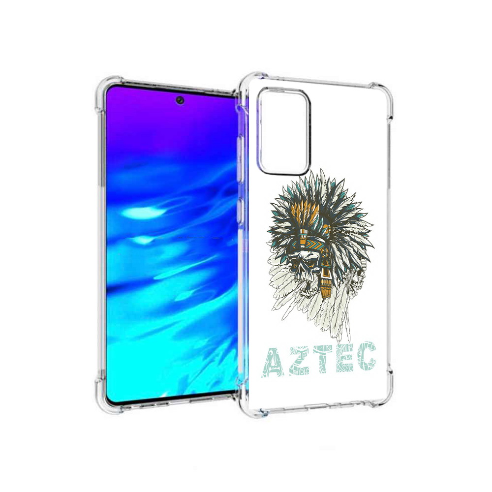 

Чехол MyPads Tocco для Samsung Galaxy A72 скелет индеец (PT158633.553.602), Прозрачный, Tocco