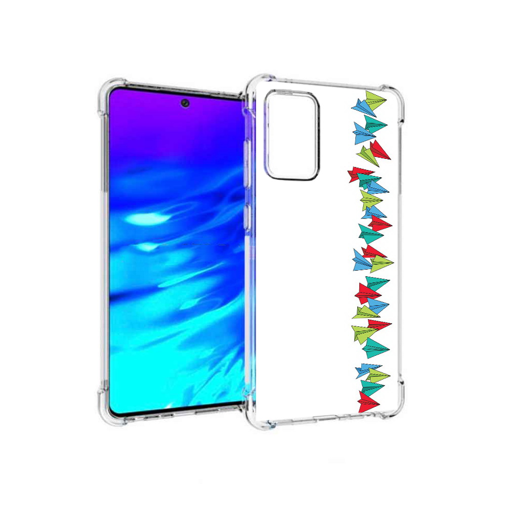 

Чехол MyPads Tocco для Samsung Galaxy A72 самолетики из листочков (PT158633.553.593), Прозрачный, Tocco