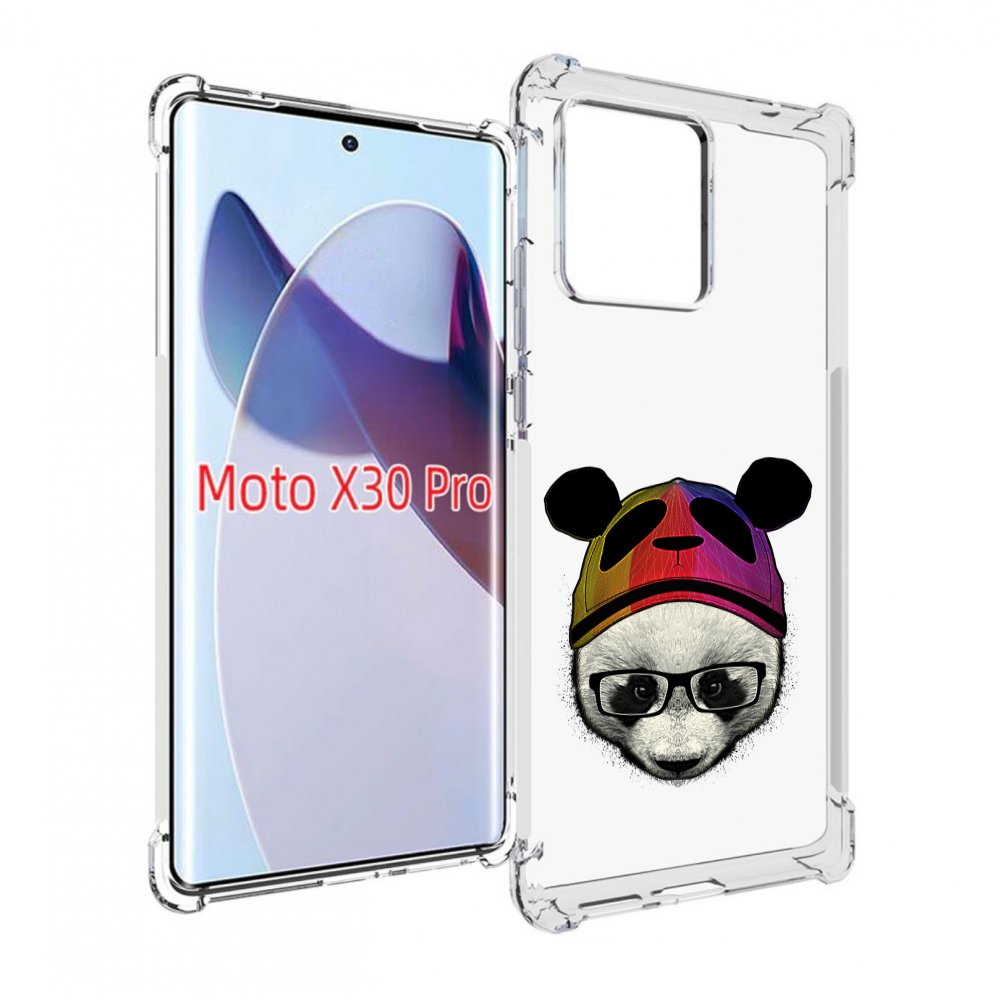 

Чехол MyPads Панда в шапке для Motorola Moto X30 Pro, Прозрачный, Tocco