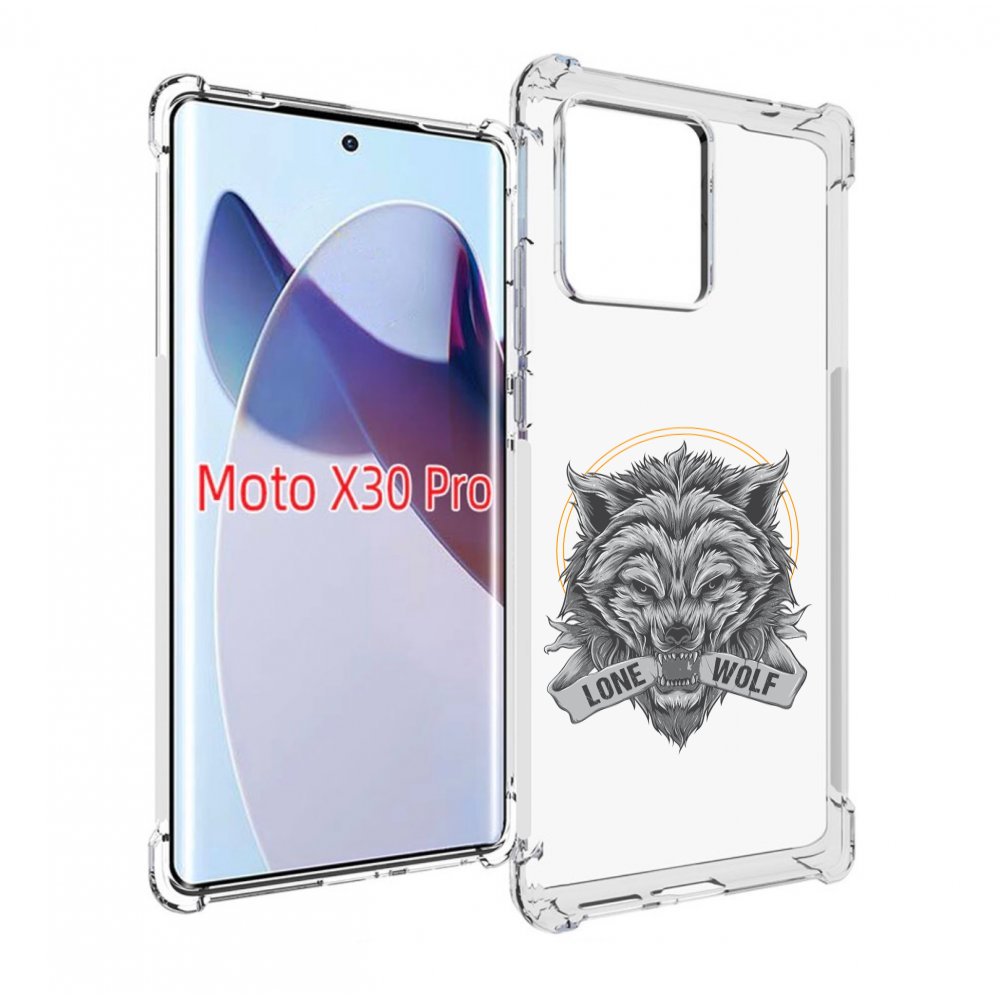 

Чехол MyPads Одинокий-волк мужской для Motorola Moto X30 Pro, Прозрачный, Tocco