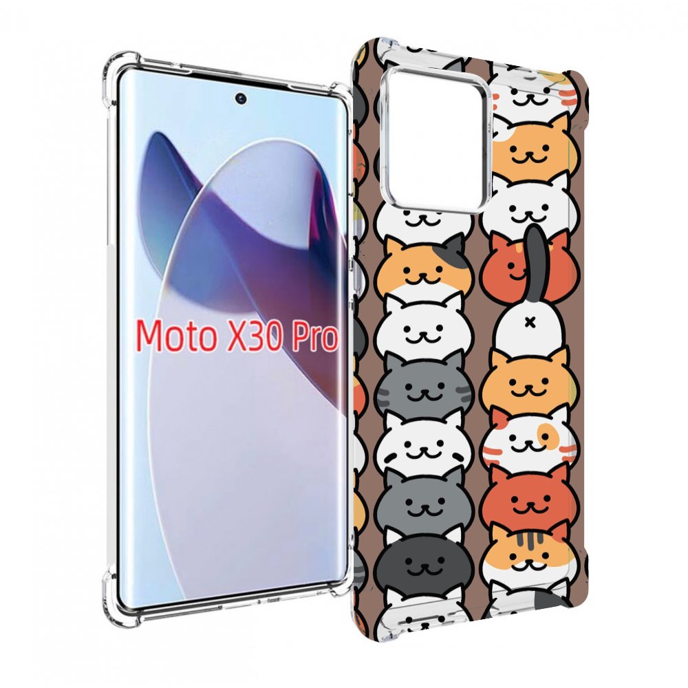 

Чехол MyPads Найди-кота для Motorola Moto X30 Pro, Прозрачный, Tocco