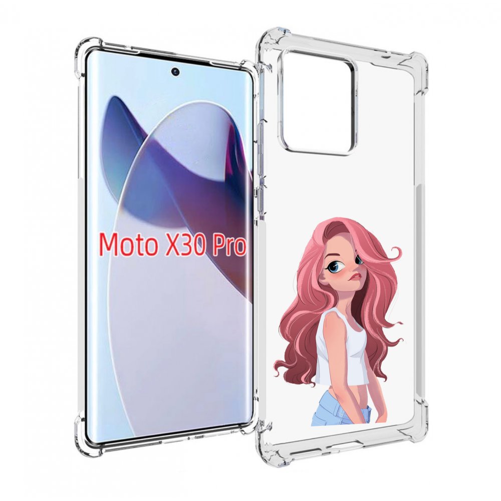 Чехол MyPads Мультяшный-арт-девушки женский для Motorola Moto X30 Pro