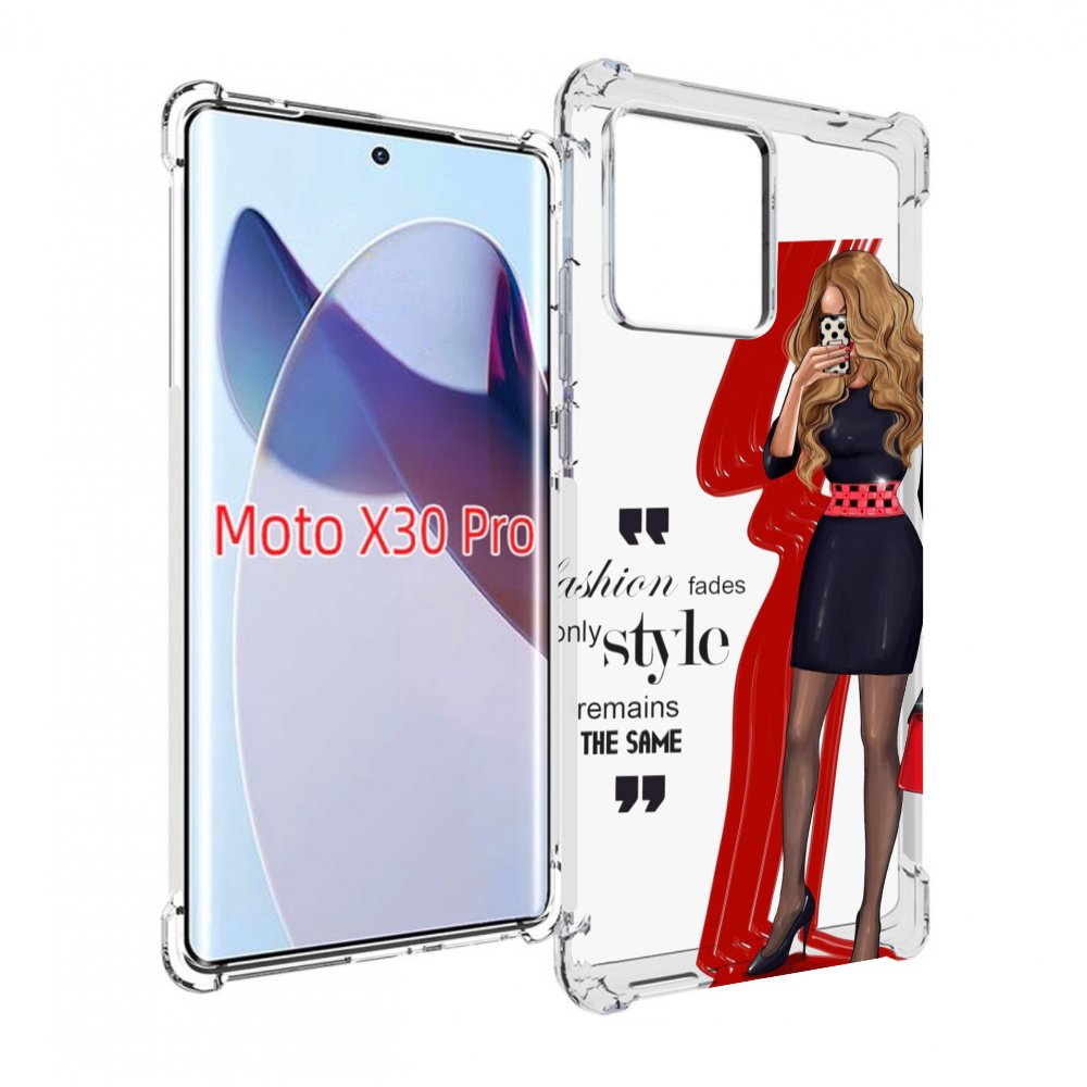 

Чехол MyPads Модная-девушка женский для Motorola Moto X30 Pro, Прозрачный, Tocco