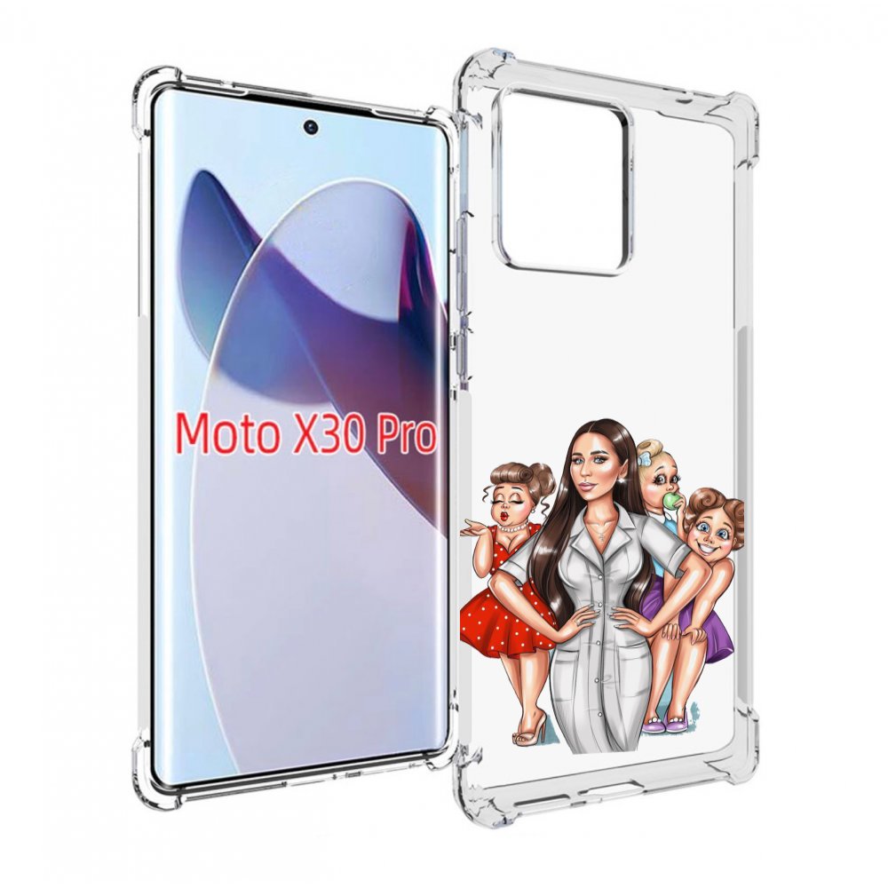 

Чехол MyPads Милые-дамы женский для Motorola Moto X30 Pro, Прозрачный, Tocco