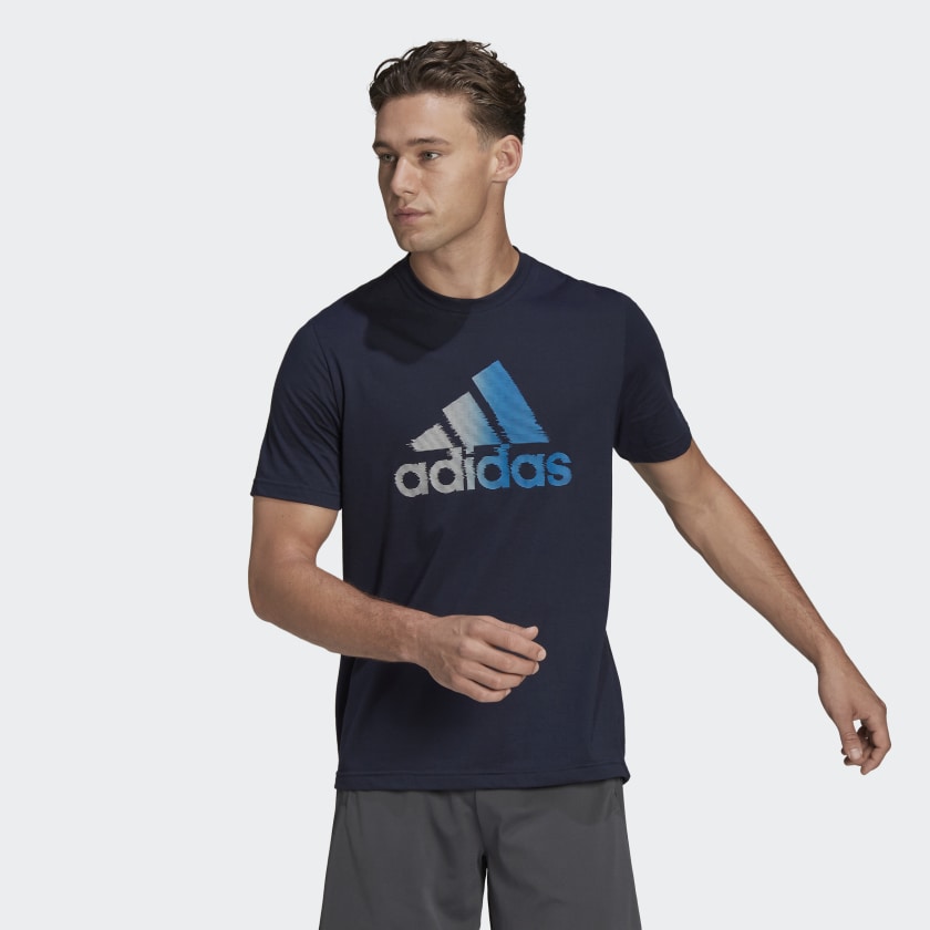 фото Футболка мужская adidas hf7211 синяя xl