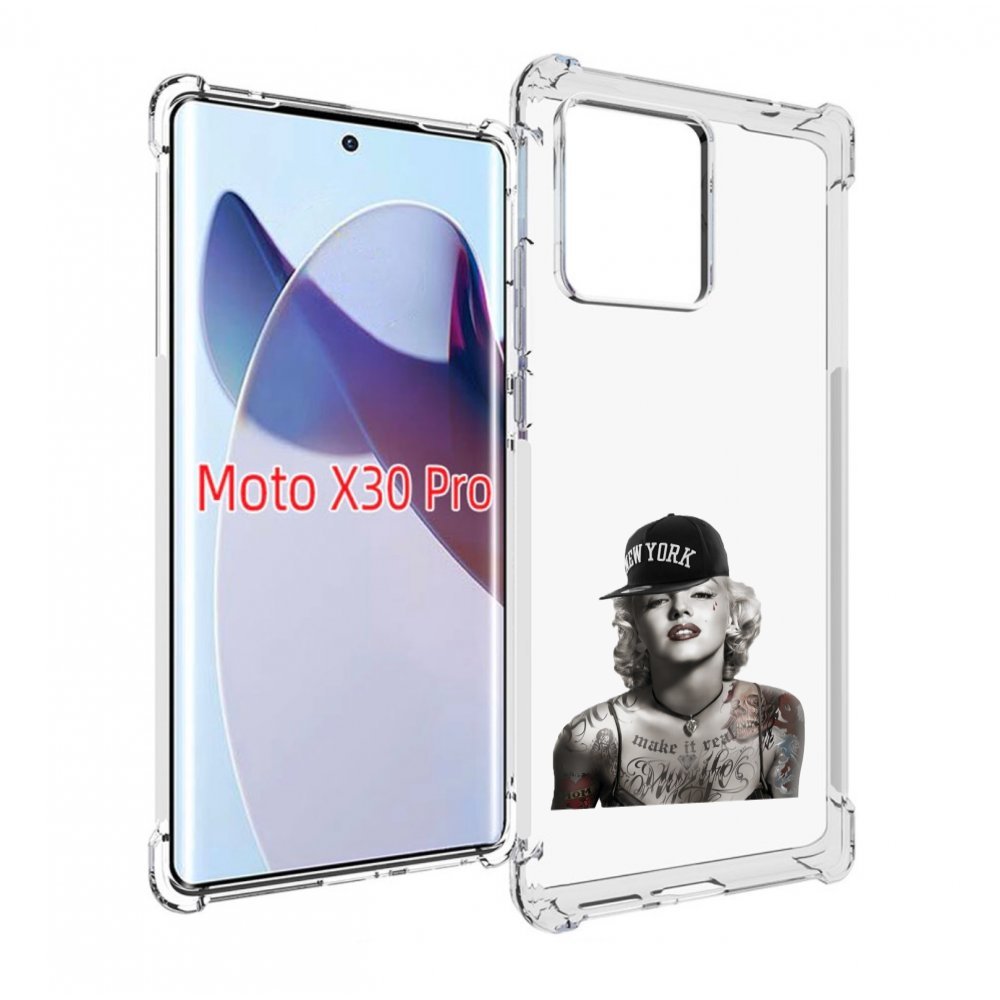 

Чехол MyPads Мерлин Монро с тату женский для Motorola Moto X30 Pro, Прозрачный, Tocco