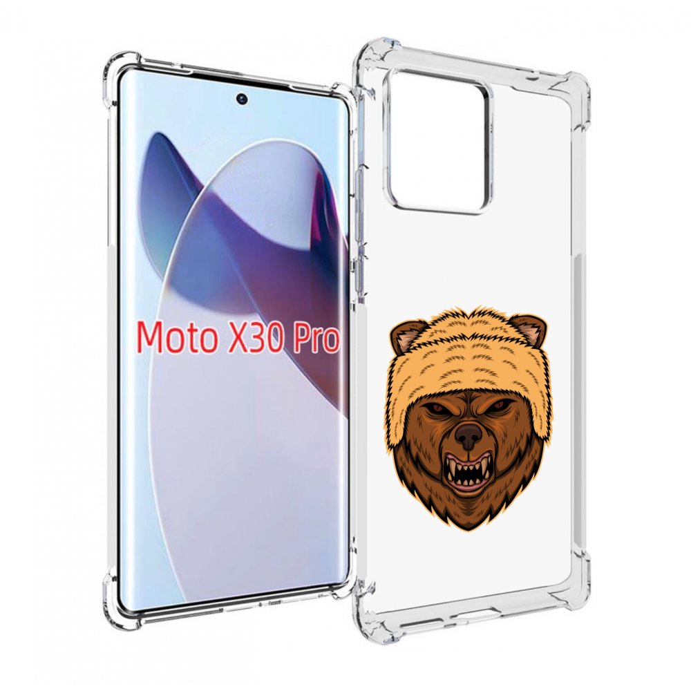 

Чехол MyPads Медведь-в-шапке для Motorola Moto X30 Pro, Прозрачный, Tocco