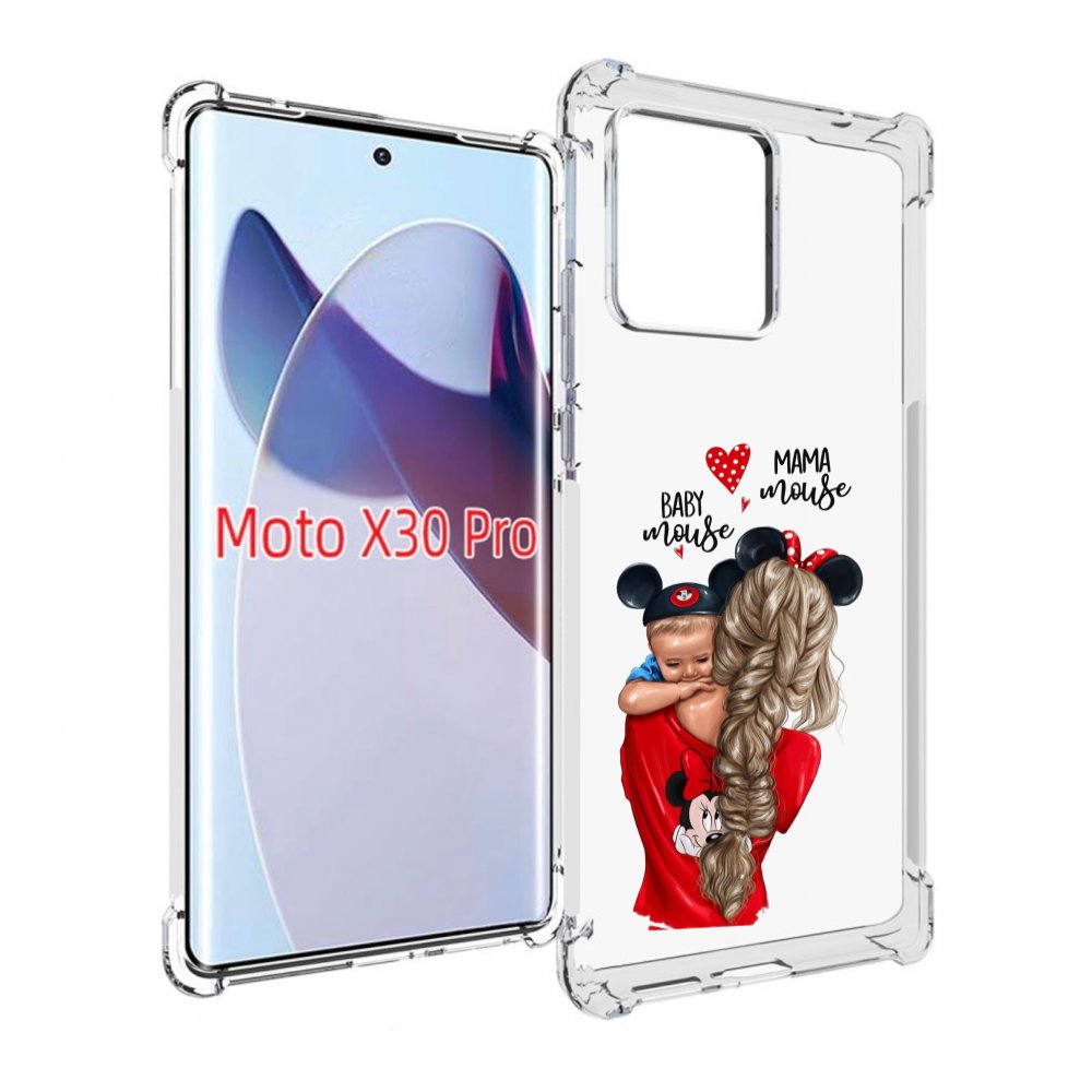 

Чехол MyPads Мама-маус женский для Motorola Moto X30 Pro, Прозрачный, Tocco
