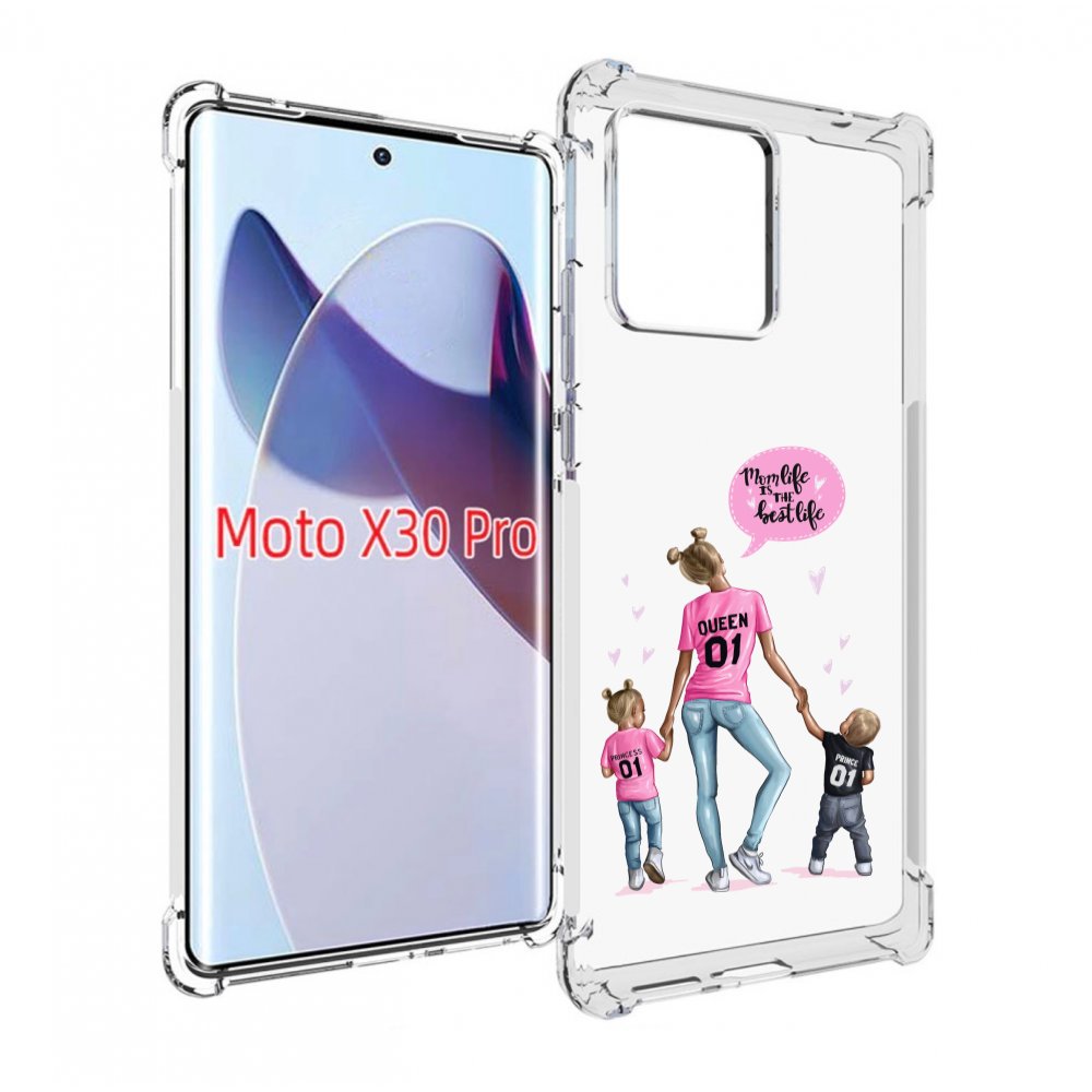 

Чехол MyPads Мама-королева женский для Motorola Moto X30 Pro, Прозрачный, Tocco
