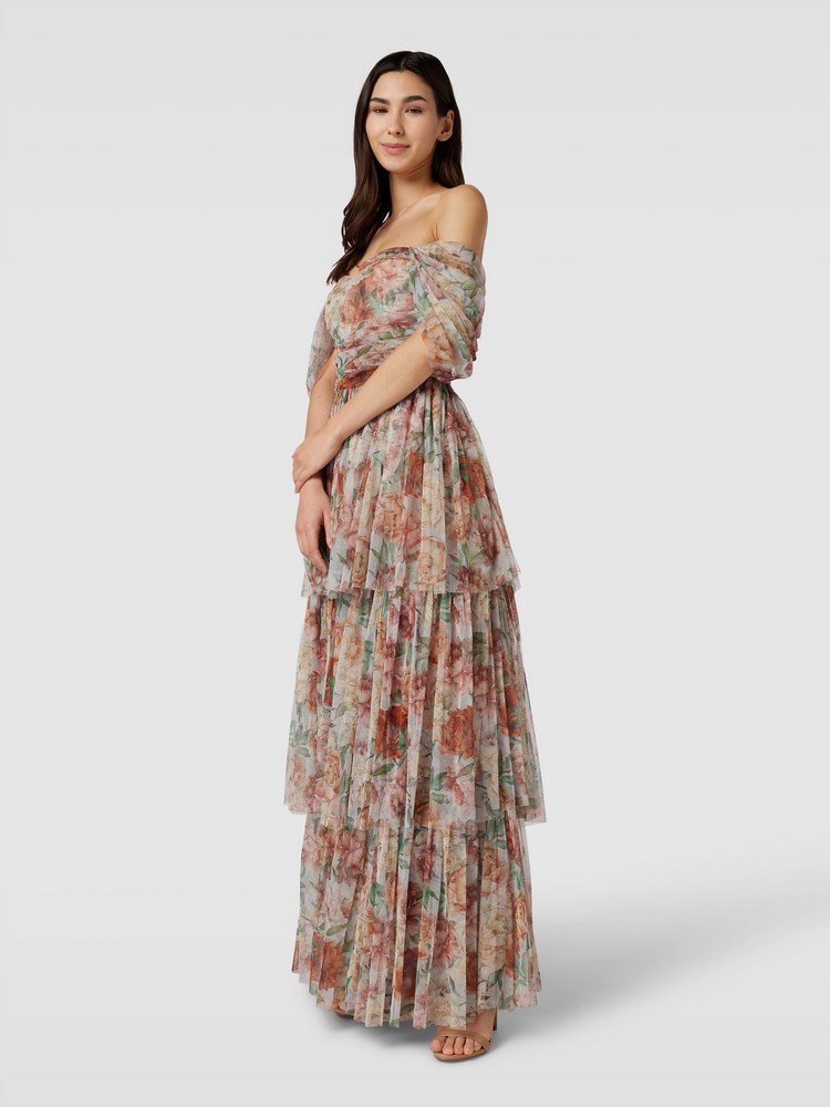 Платье женское Lace Beads Sydney Maxi Print разноцветное XXS 23799₽