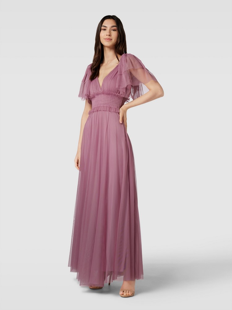 

Платье женское Lace & Beads Shelby Maxi фиолетовое S, Фиолетовый, Shelby Maxi
