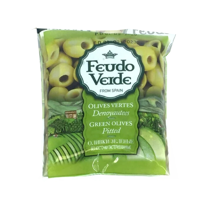 

Оливки Feudo Verde с косточкой, зелёные, 170 г